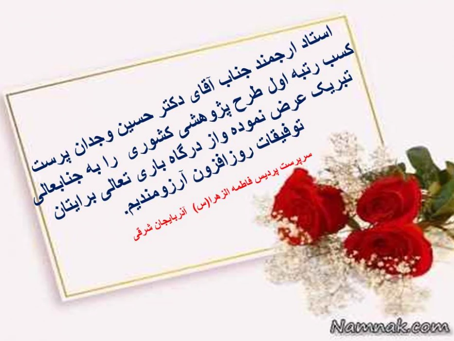 کسب رتبه اول طرح پژوهشی کشوری توسط دکتر وجدان پرست