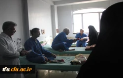 عیادت دانشجو معلمان پردیس فاطمه الزهرا(س) از جانبازان بستری دربیمارستان فجر تبریز 2
