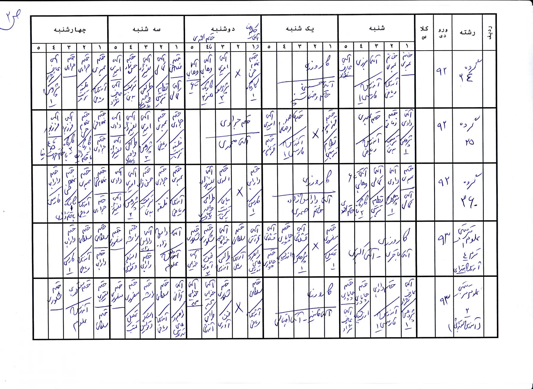 برنامه کلاسی ترم اول سال تحصیلی 96 - 95 4
