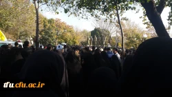 حضور دانشجومعلمان پردیس فاطمه الزهرا(س)در مراسم تشییع شهید مدافع حرم وحید فرهنگی والا