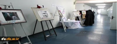 برپایی نمایشگاه آثار دانشجویان شرکت کننده در 28 مین جشنواره فرهنگی هنری دانشگاه فرهنگیان