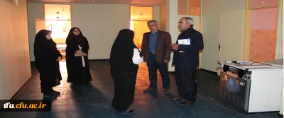 دکتر خدیوی مدیریت امور پردیس های استانی از خوابگاه شهید بهشتی پردیس فاطمه الزهرا(س) که در شرف تکمیل و افتتاح است بازدید کردند