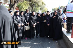 شرکت کارکنان، اساتید و دانشجویان پردیس فاطمه الزهرا(س) در راهپیمایی روز 13 آبان ‏
