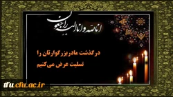 پیام تسلیت به استاد فرهیخته سرکار خانم عبدی 2