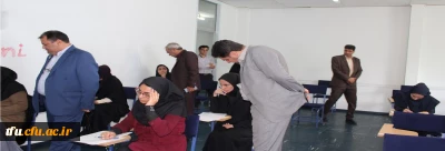 بازدید معاون آموزشی و تحصیلات تکمیلی دانشگاه فرهنگیان از روند برگزار امتحانات نیمسال دوم تحصیلی 98-97