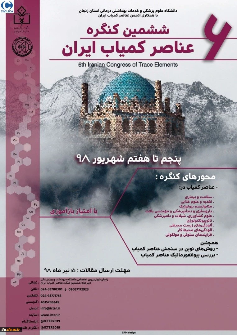 ششمین کنگره عناصر کمیاب ایران 2