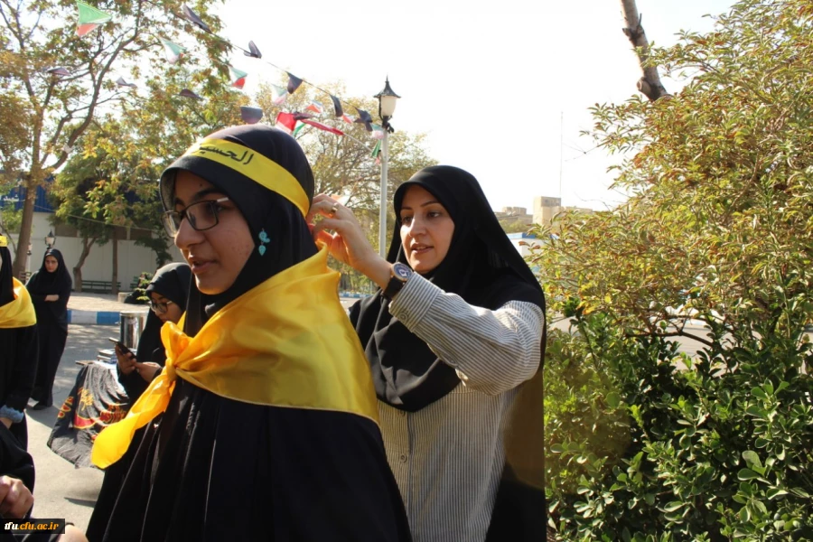 مراسم بدرقه زائران اربعین دانشجویان وکارکنان پردیس فاطمه الزهرا(س) تبریز 2