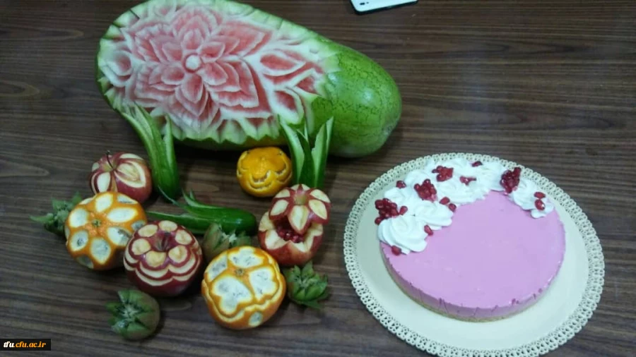 کلاس میوه آرایی و دسر به مناسبت شب یلدا 5