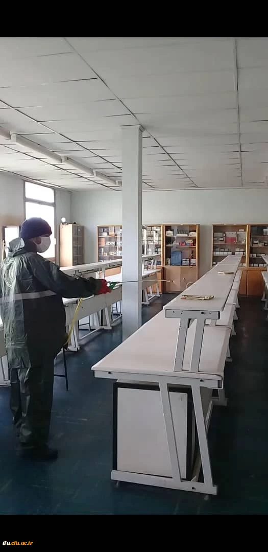  عملیات گندزدایی و ضدعفونی تمامی ساختمان ها ی پردیس فاطمه الزهرا(س) 2