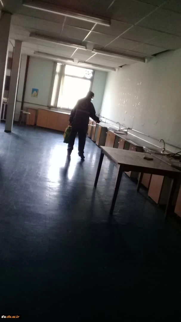  عملیات گندزدایی و ضدعفونی تمامی ساختمان ها ی پردیس فاطمه الزهرا(س) 2