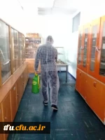  عملیات گندزدایی و ضدعفونی تمامی ساختمان ها ی پردیس فاطمه الزهرا(س) 2