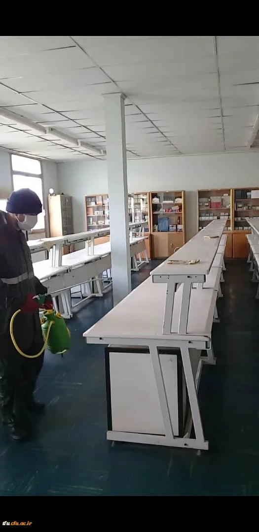  عملیات گندزدایی و ضدعفونی تمامی ساختمان ها ی پردیس فاطمه الزهرا(س) 10