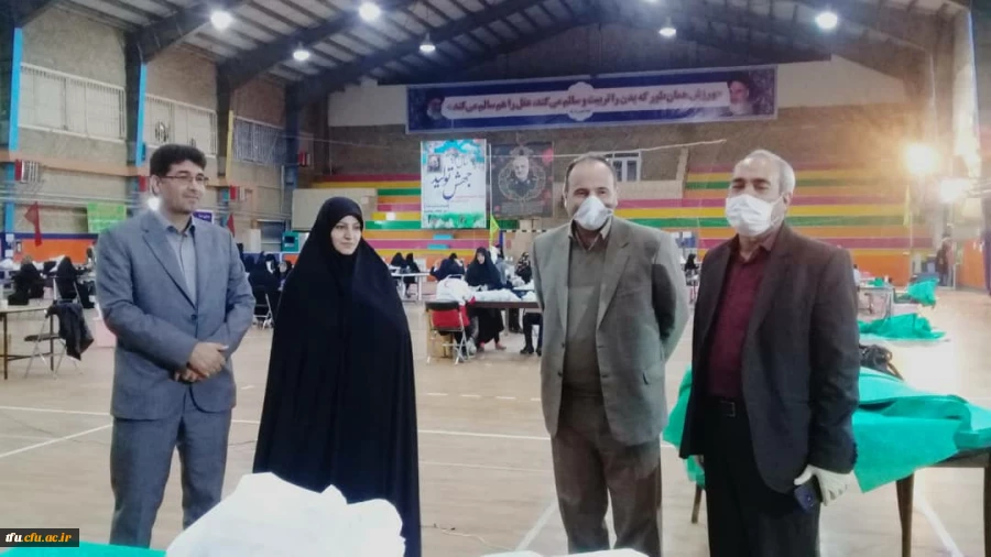 بازدید مدیریت امور استانی و ریاست پردیس فاطمه الزهرا(س) از کارگاه گروه جهادی ستاد پیشگیری از ویروس کرونا 5