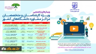 وبینار های تخصصی ویژه اساتید و کارشناسان و متخصصان حوزه روانشناسی و مشاوره 