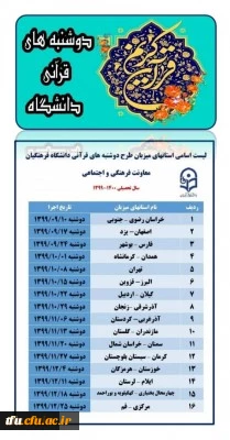 برگزاری طرح دوشنبه های قرآنی در بستر فضای مجازی
 2