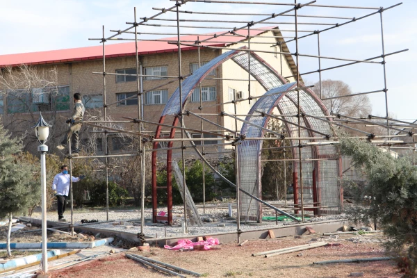 اجرای ساخت یادمان شهید گمنام پردیس فاطمه الزهرا(س) تبریز 2