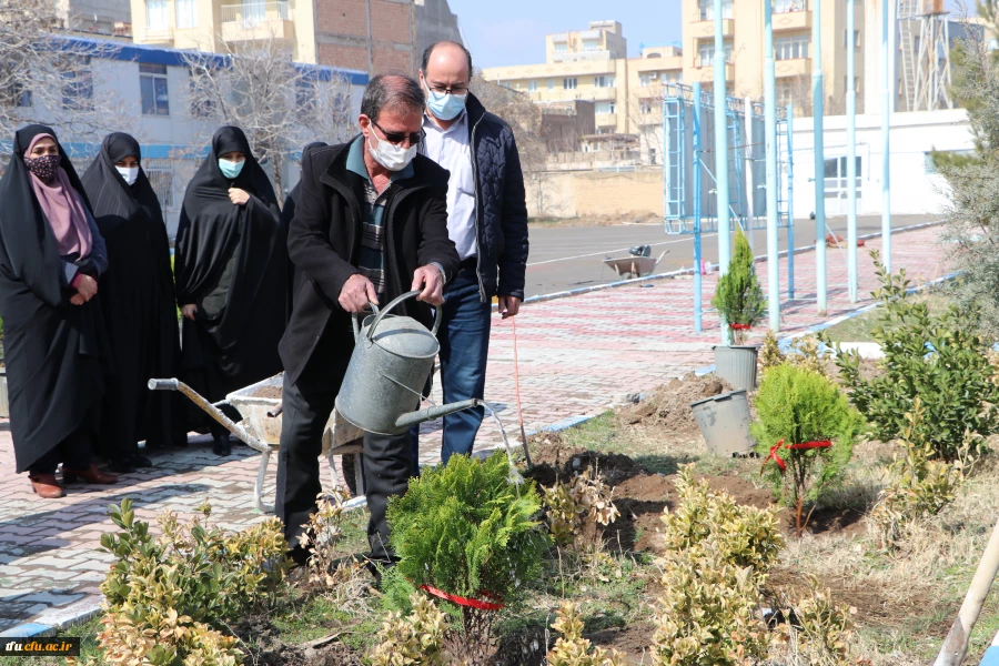 کاشت 19 نهال  به یمن وجود شهید گمنام 19ساله پردیس فاطمه الزهرا(س) 6