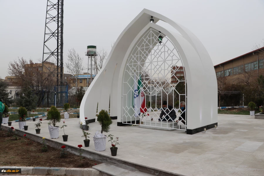 بازدید جانشین سپاه عاشورا سردار اصغر عباسقلی زاده از اتمام پروژه یادمان شهید گمنام پردیس فاطمه  الزهرا (س) تبریز 2