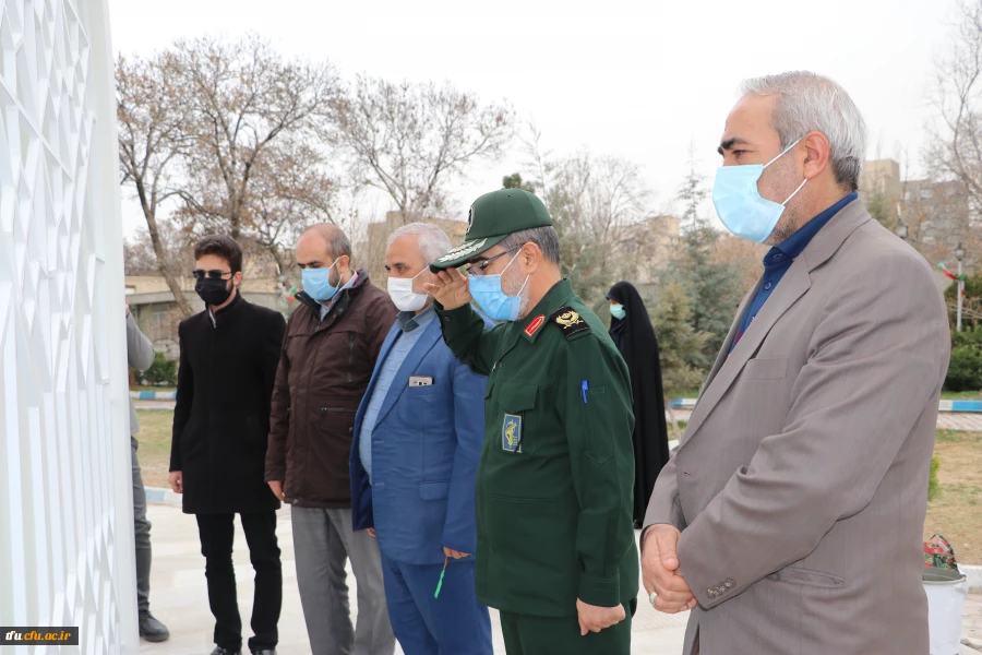 بازدید جانشین سپاه عاشورا سردار اصغر عباسقلی زاده از اتمام پروژه یادمان شهید گمنام پردیس فاطمه  الزهرا (س) تبریز 4