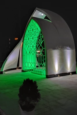 بازدید جانشین سپاه عاشورا سردار اصغر عباسقلی زاده از اتمام پروژه یادمان شهید گمنام پردیس فاطمه  الزهرا (س) تبریز 2