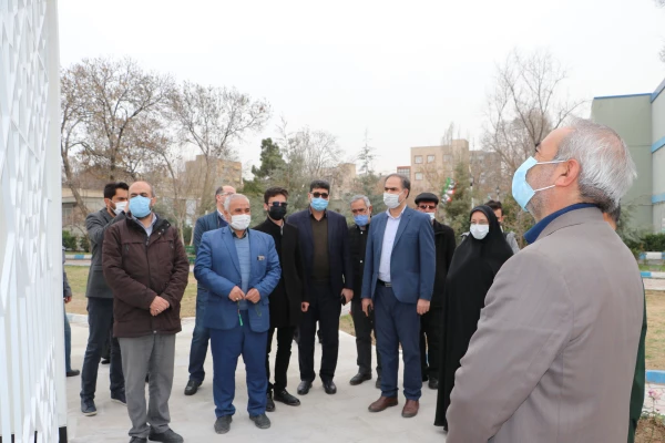 بازدید جانشین سپاه عاشورا سردار اصغر عباسقلی زاده از اتمام پروژه یادمان شهید گمنام پردیس فاطمه  الزهرا (س) تبریز 5