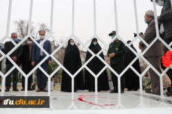 بازدید جانشین سپاه عاشورا سردار اصغر عباسقلی زاده از اتمام پروژه یادمان شهید گمنام پردیس فاطمه  الزهرا (س) تبریز 6