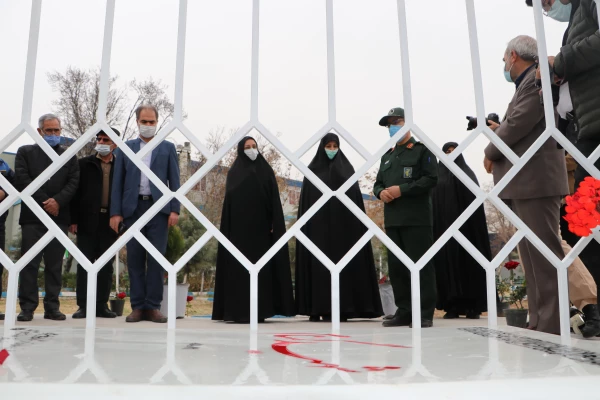 بازدید جانشین سپاه عاشورا سردار اصغر عباسقلی زاده از اتمام پروژه یادمان شهید گمنام پردیس فاطمه  الزهرا (س) تبریز 6