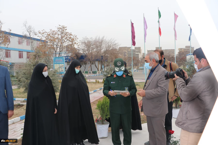 بازدید جانشین سپاه عاشورا سردار اصغر عباسقلی زاده از اتمام پروژه یادمان شهید گمنام پردیس فاطمه  الزهرا (س) تبریز 7