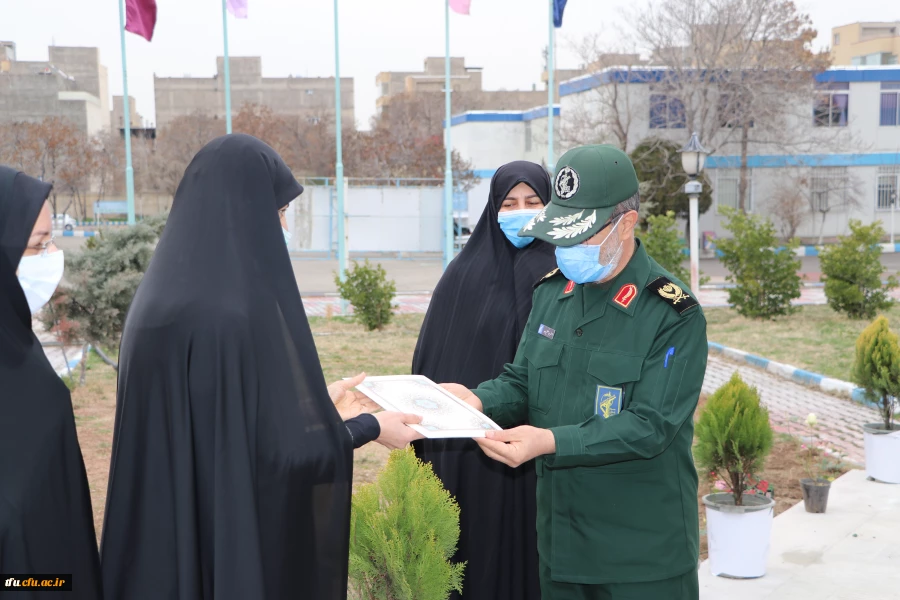 بازدید جانشین سپاه عاشورا سردار اصغر عباسقلی زاده از اتمام پروژه یادمان شهید گمنام پردیس فاطمه  الزهرا (س) تبریز 9