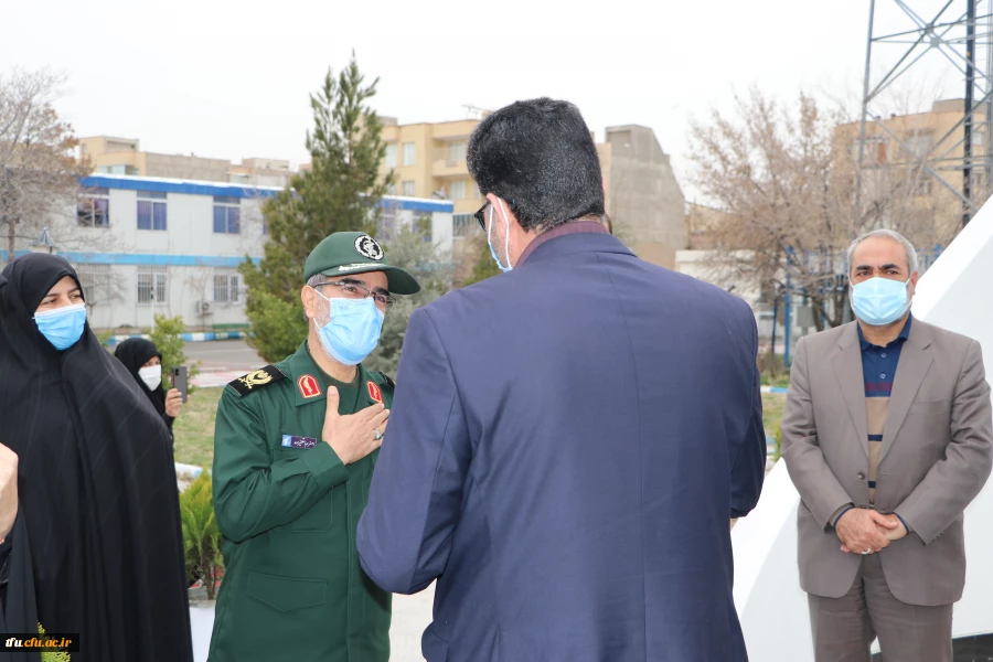 بازدید جانشین سپاه عاشورا سردار اصغر عباسقلی زاده از اتمام پروژه یادمان شهید گمنام پردیس فاطمه  الزهرا (س) تبریز 10