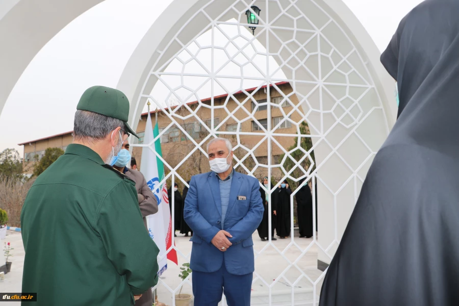 بازدید جانشین سپاه عاشورا سردار اصغر عباسقلی زاده از اتمام پروژه یادمان شهید گمنام پردیس فاطمه  الزهرا (س) تبریز 12