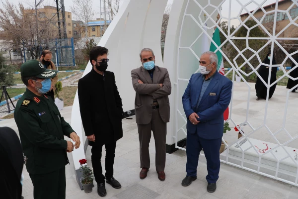 بازدید جانشین سپاه عاشورا سردار اصغر عباسقلی زاده از اتمام پروژه یادمان شهید گمنام پردیس فاطمه  الزهرا (س) تبریز 13