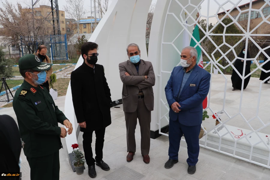 بازدید جانشین سپاه عاشورا سردار اصغر عباسقلی زاده از اتمام پروژه یادمان شهید گمنام پردیس فاطمه  الزهرا (س) تبریز 13