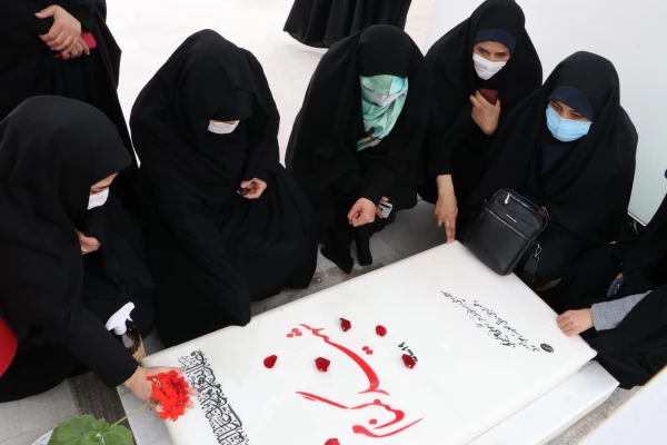 بازدید جانشین سپاه عاشورا سردار اصغر عباسقلی زاده از اتمام پروژه یادمان شهید گمنام پردیس فاطمه  الزهرا (س) تبریز 18