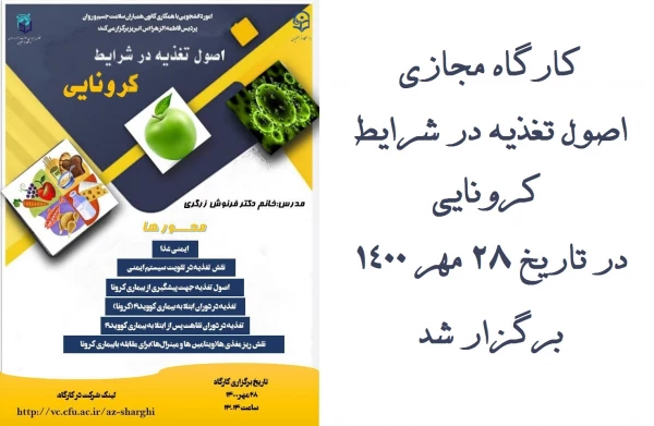 کارگاه اصول تغذیه در شرایط کرونایی 2