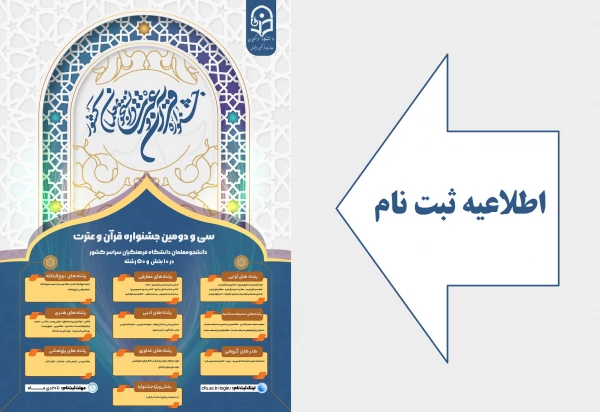 دستورالعمل سی و دومین جشنواره قرآن و عترت دانشگاه فرهنگیان 2