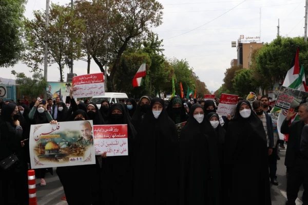 حضور پرشور دانشگاهیان دانشگاه فرهنگیان استان آذربایجان شرقی در راهپیمایی روز قدس 3