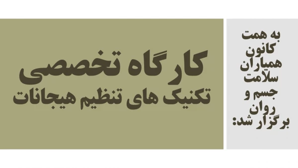 کارگاه تخصصی تکنیک های تنظیم هیجانات  2