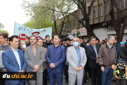 حضور پرشور و حماسی خانواده بزرگ دانشگاه فرهنگیان آذربایجان شرقی در راهپیمایی روز قدس 12