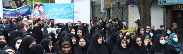 حضور پرشور و حماسی خانواده بزرگ دانشگاه فرهنگیان آذربایجان شرقی در راهپیمایی روز قدس 14