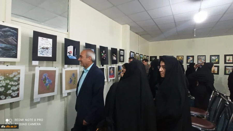 افتتاح دهمین نمایشگاه  آثار هنری دانشجویان دانشگاه فرهنگیان آذربایجان شرقی  5