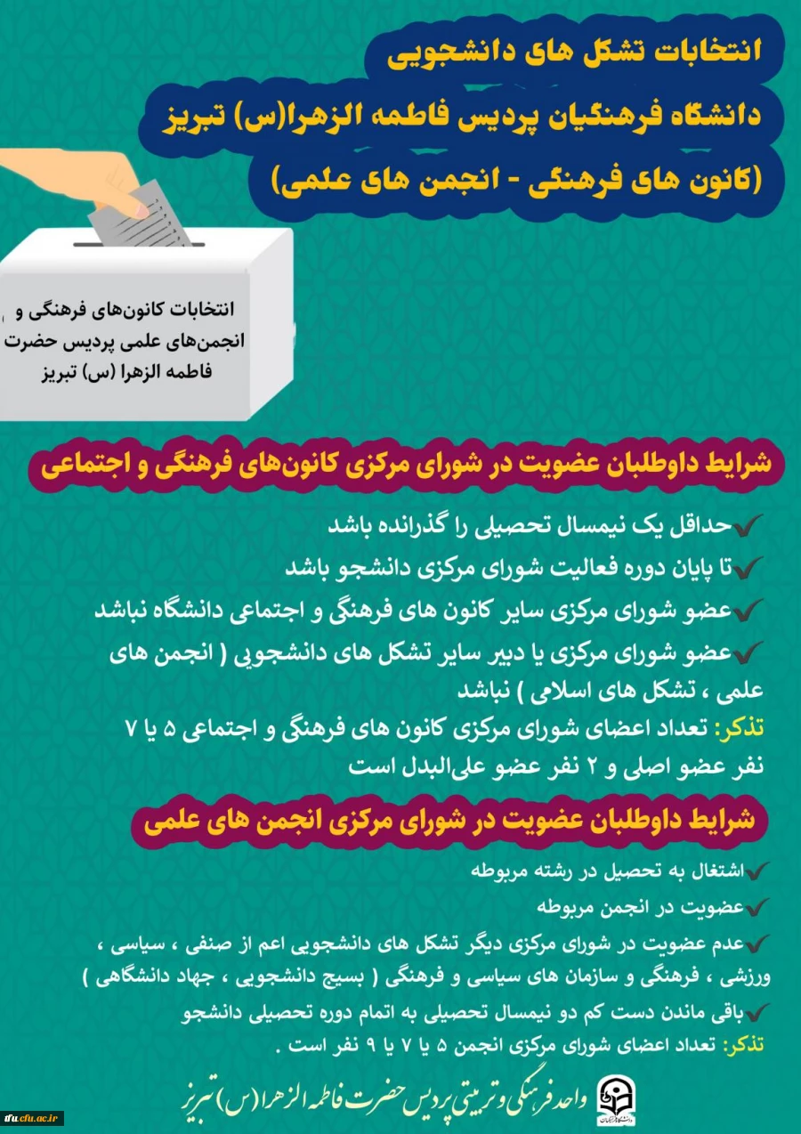 شرایط داوطلبان عضویت در شورای مرکزی کانون های فرهنگی_انجمن های علمی 2