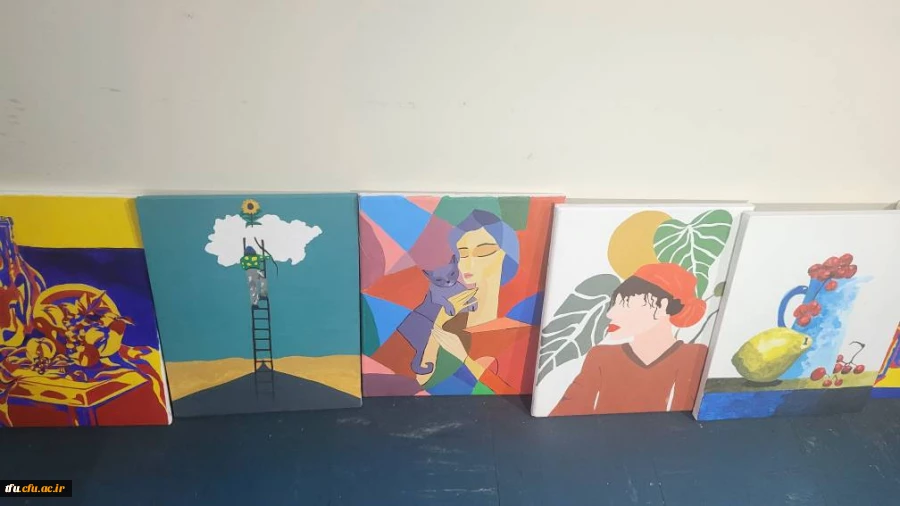 برگزاری ژوژمان واحد نقاشی دانشجویان رشته آموزش هنر پردیس فاطمه الزهرا(س) 4