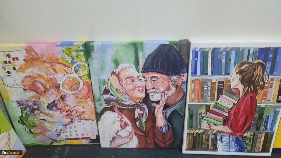 برگزاری ژوژمان واحد نقاشی دانشجویان رشته آموزش هنر پردیس فاطمه الزهرا(س) 8