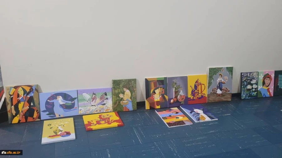 برگزاری ژوژمان واحد نقاشی دانشجویان رشته آموزش هنر پردیس فاطمه الزهرا(س) 12