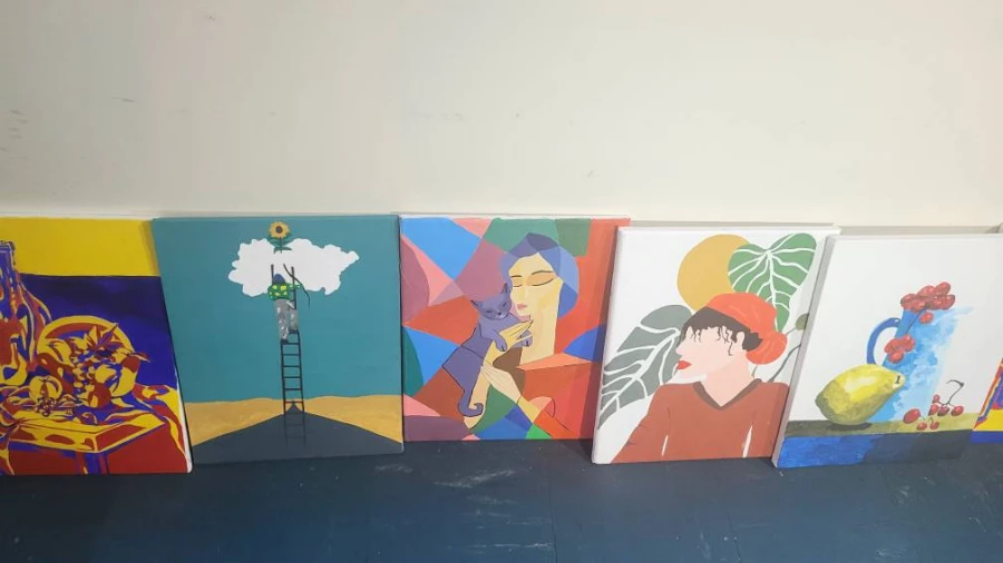 برگزاری ژوژمان واحد نقاشی دانشجویان رشته آموزش هنر پردیس فاطمه الزهرا(س) 4