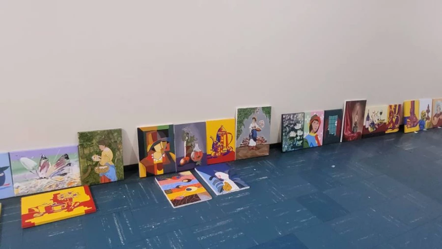 برگزاری ژوژمان واحد نقاشی دانشجویان رشته آموزش هنر پردیس فاطمه الزهرا(س) 5