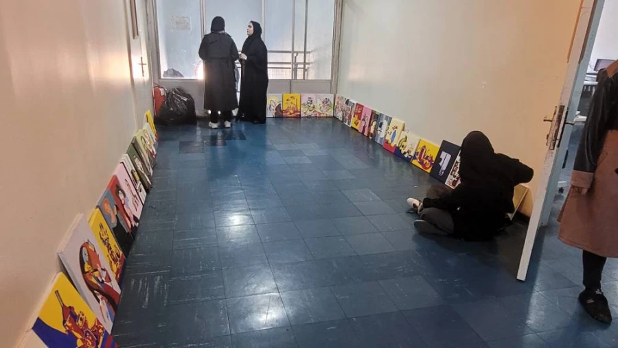 برگزاری ژوژمان واحد نقاشی دانشجویان رشته آموزش هنر پردیس فاطمه الزهرا(س) 7