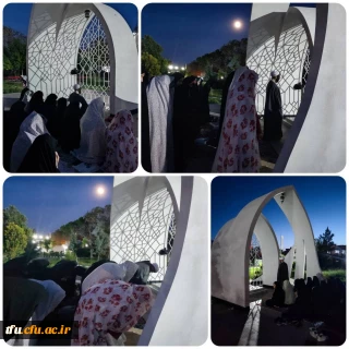 برگزاری نماز جماعت مغرب و عشا در کنار مزار شهید گمنام