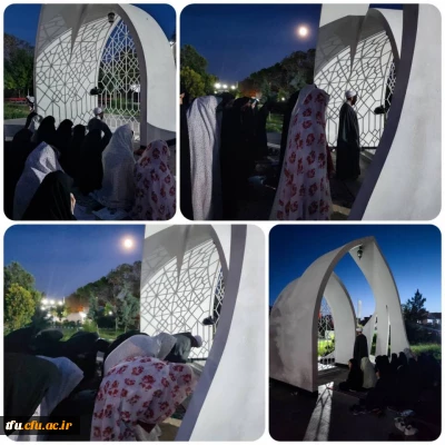 برگزاری نماز جماعت مغرب و عشا در کنار مزار شهید گمنام